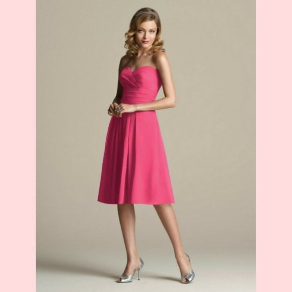 After Six Pink Chiffon Strapless Cocktail Dress - Picture 8 of 8